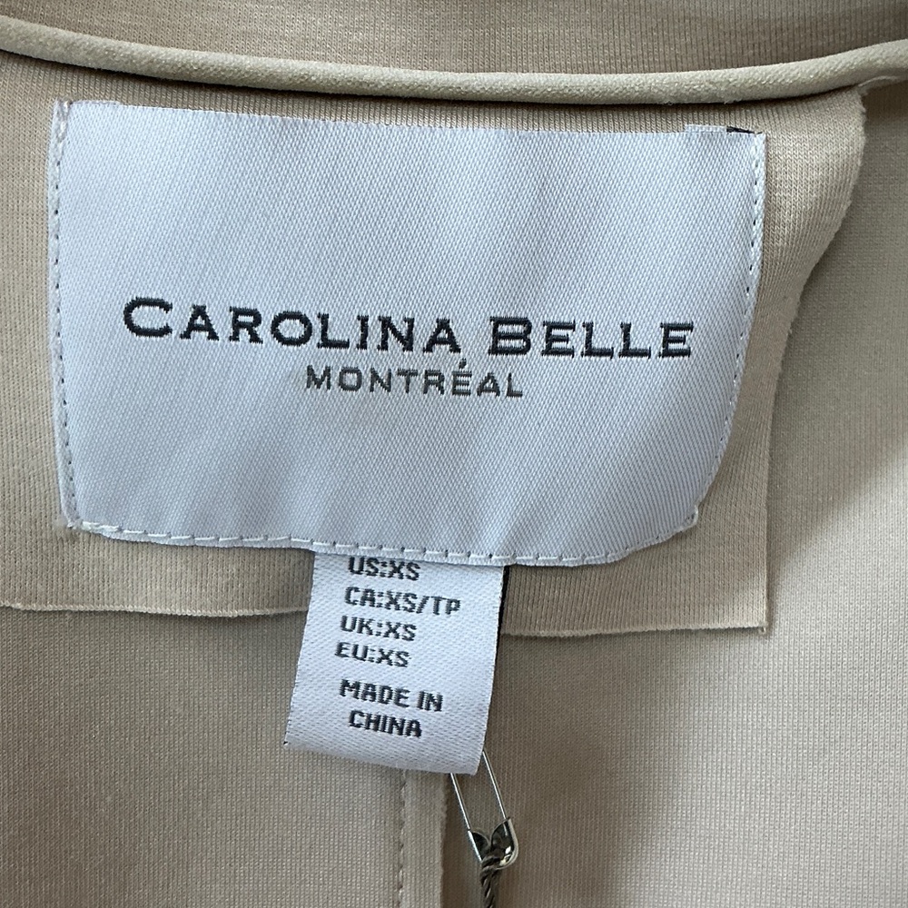 Carolina Belle Light Cream Tailored Trench Coat - Picture 13 of 14